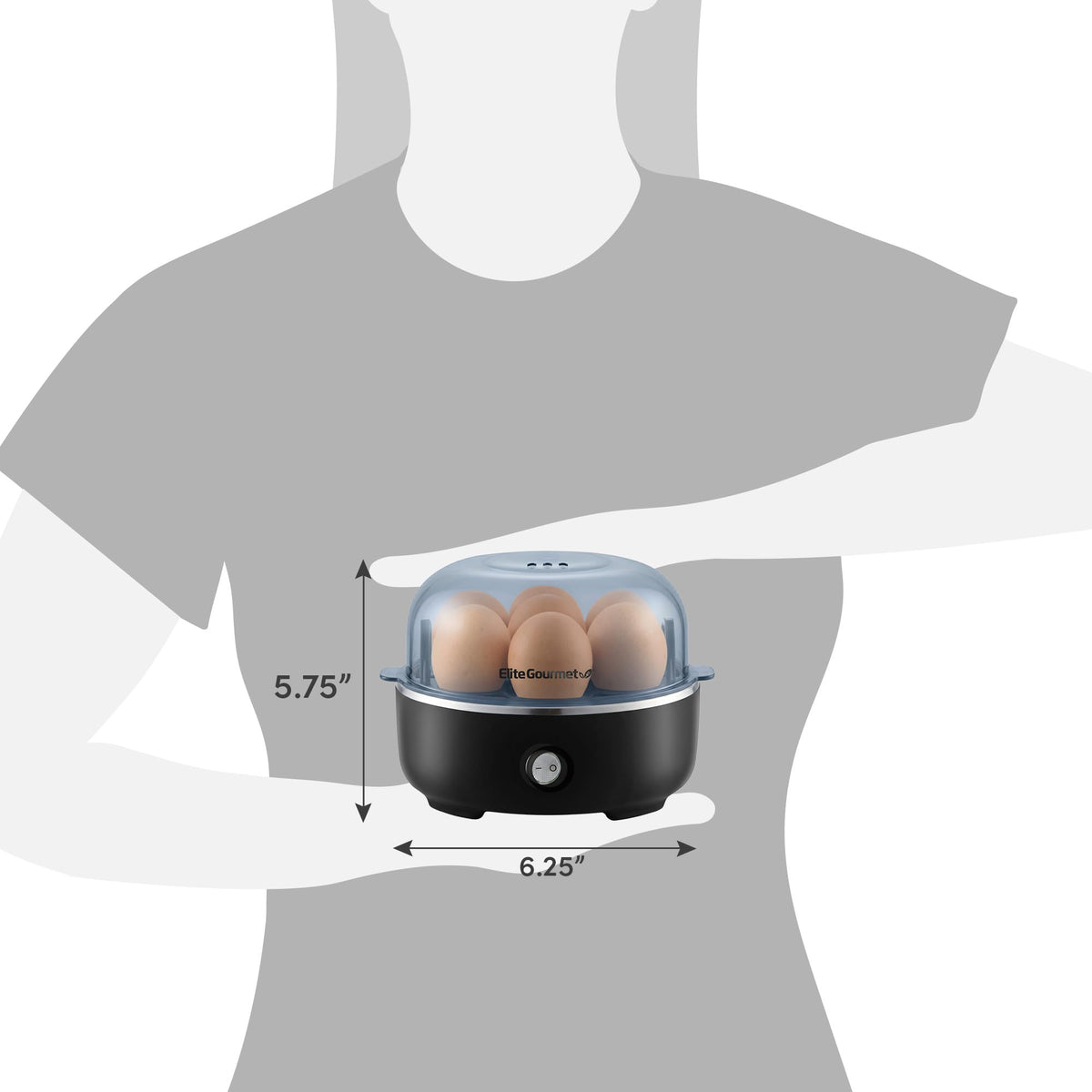 Elite Gourmet EGC115M Easy Egg Cooker, 7-Egg, BPA-Free, Retro Mint | Cooks soft, medium, or hard-boiled eggs with auto shut-off - electric operation - includes measuring cup