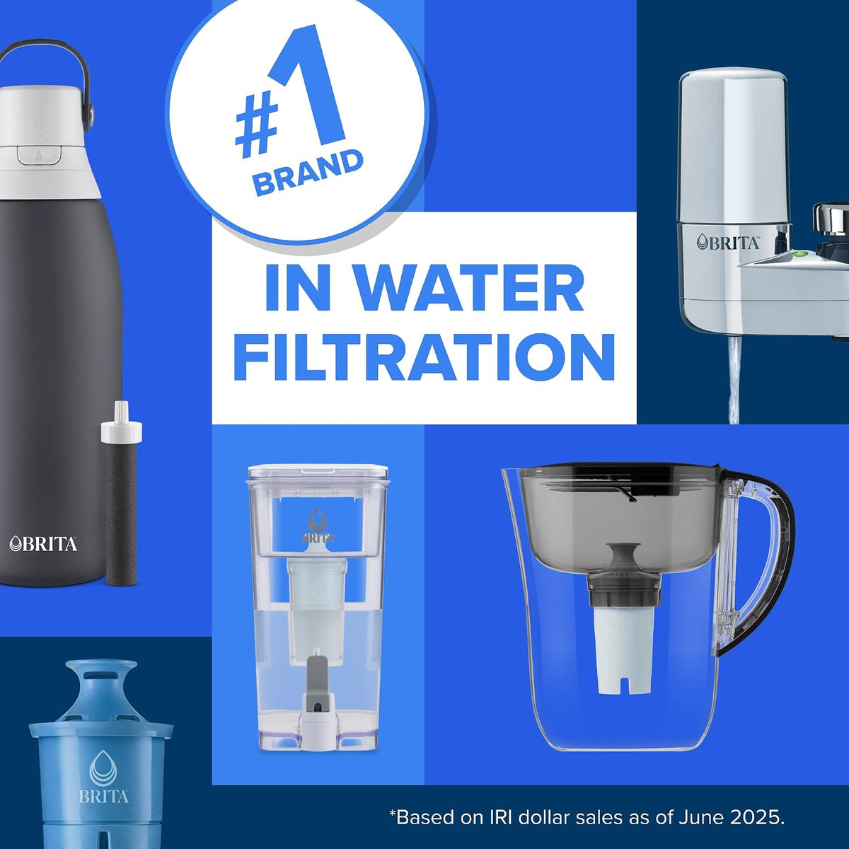 Brita Small 6-Cup Water Filter Pitcher, Includes 1 Filter, White | WQA and NSF/ANSI Certified, Reduces Chlorine, Copper, Mercury & Cadmium, Lasts 2 Months, Household Essential