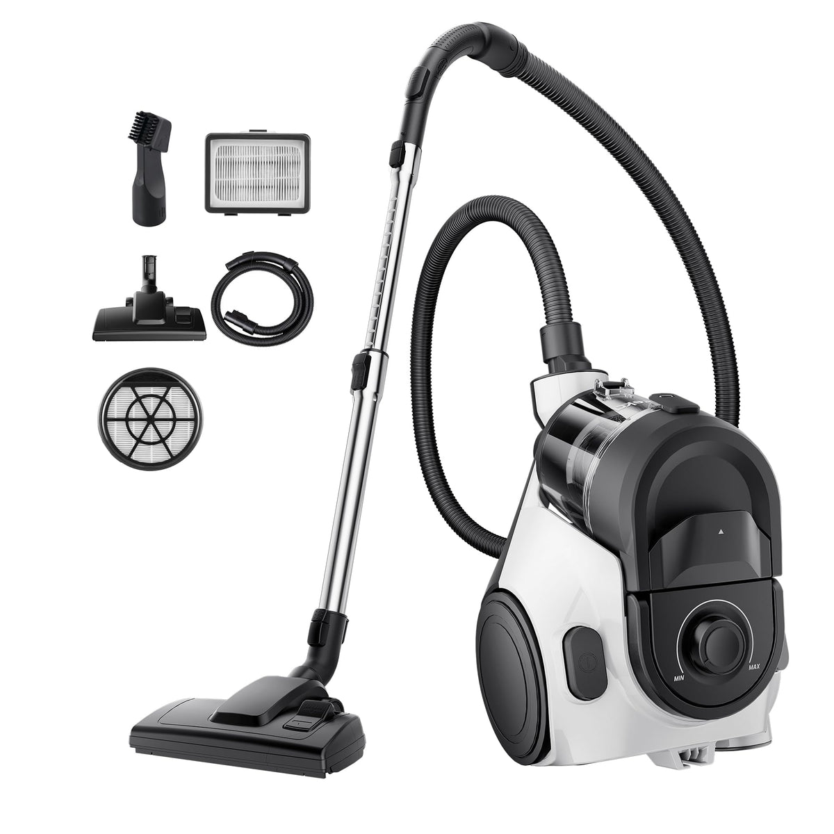 Eureka Whirlwind Bagless Canister Cleaner NEN110A Lightweight Corded Vacuum for Carpets and Hard Floors, Blue
