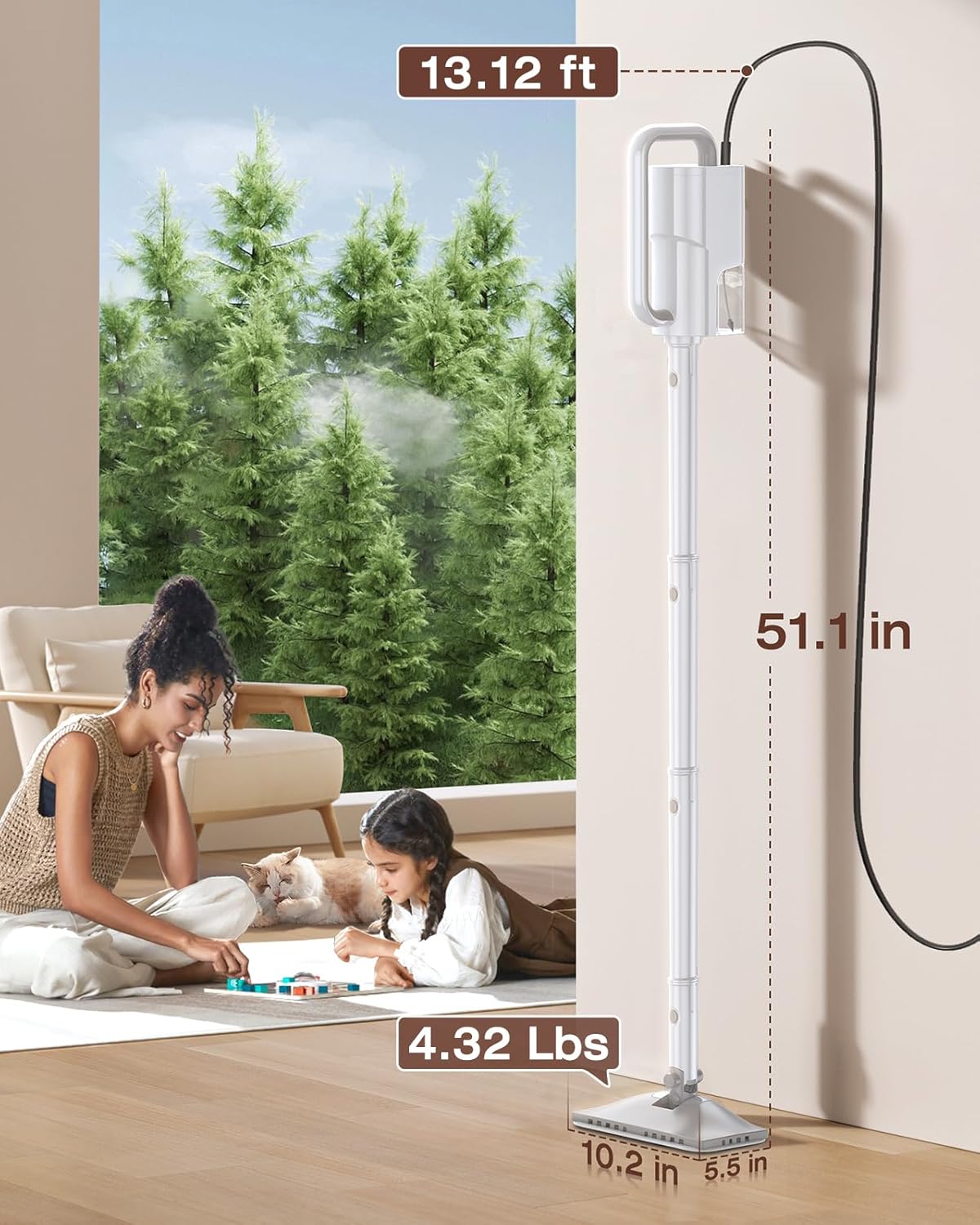Steam Cleaner, 10-in-1 Detachable Handheld Steam Mop for Multi-Surface