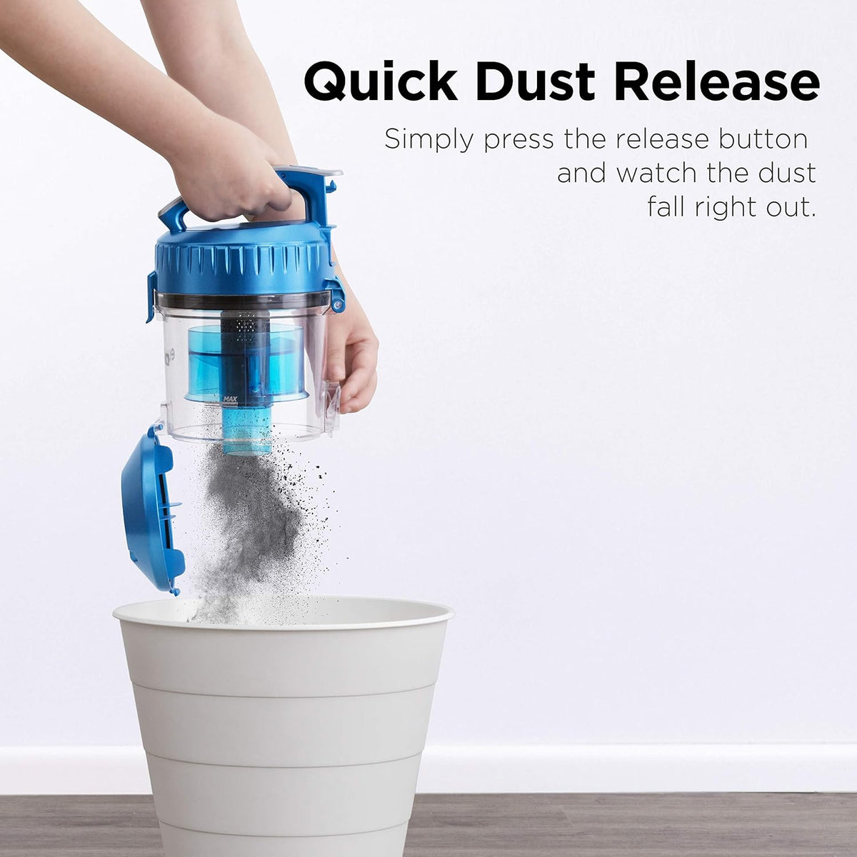Eureka Whirlwind Bagless Canister Cleaner NEN110A Lightweight Corded Vacuum for Carpets and Hard Floors, Blue