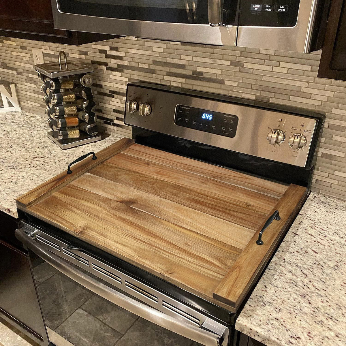 GASHELL Noodle Board Stove Cover with Handles for Electric, Gas Stove Top